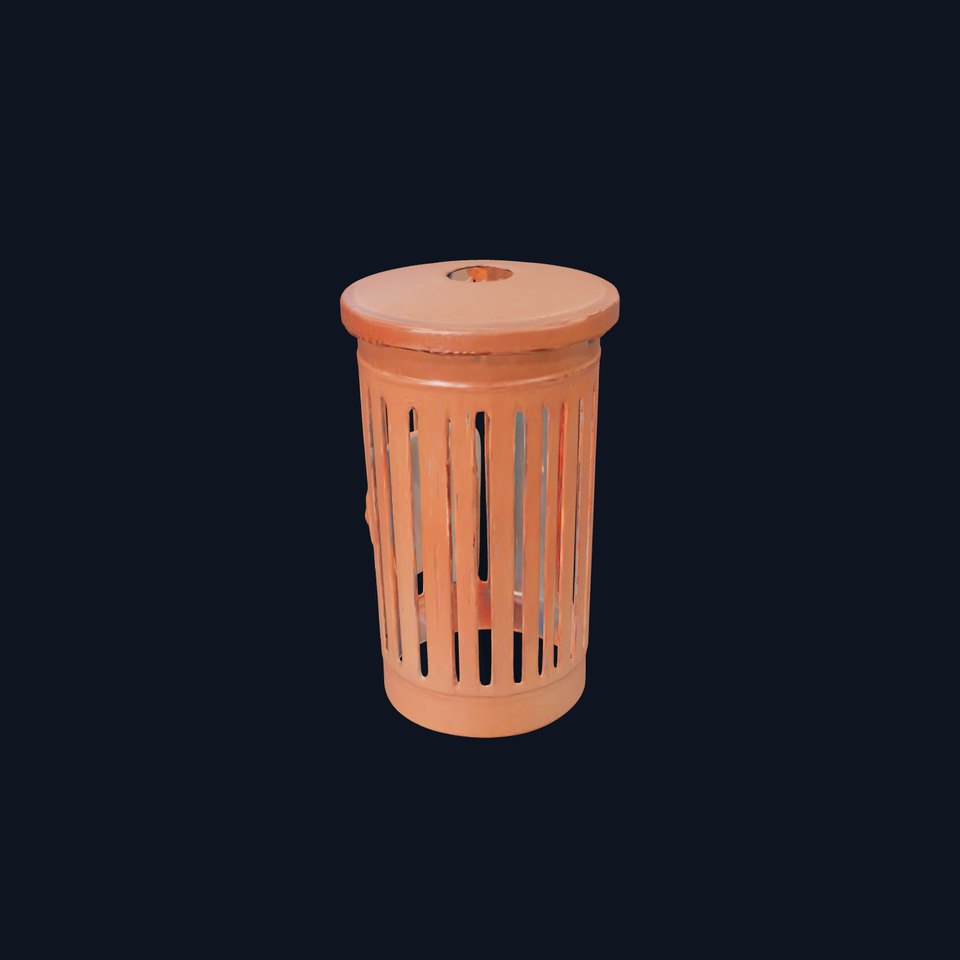 Outdoor Trash Bin Model Pack with Detailed LODs